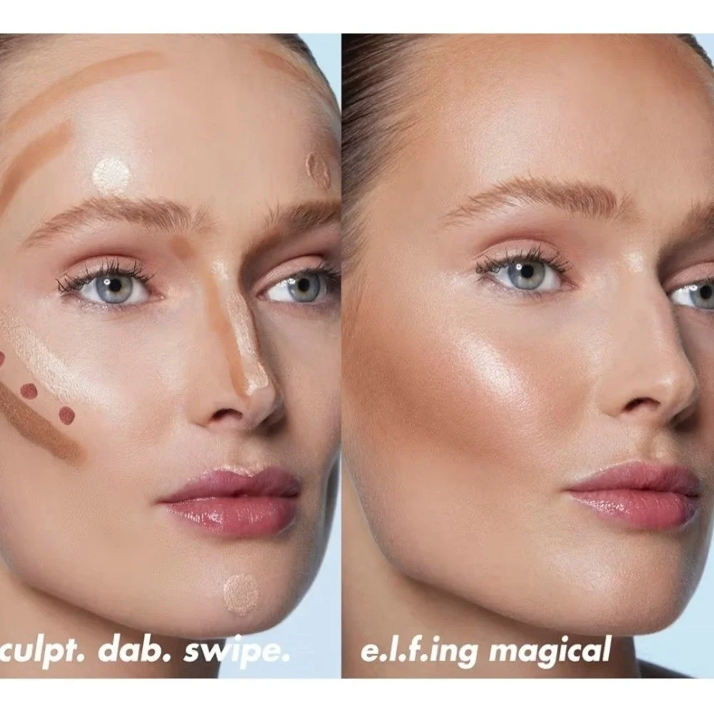 e.l.f. Halo Glow Beauty Wand Blush Women 3pk Magic Hour NEW Radiant Liquid Blush